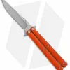 Les Voorhies Custom Knives Model 1 Bali Butterfly Knife W/ Orange G10