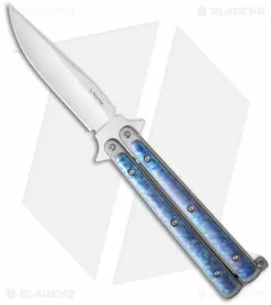 Les Voorhies Custom Knives Model 1 Balisong Butterfly Knife W/ Titanium Scales 3