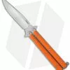 Les Voorhies Custom Knives Model 1 Balisong Butterfly Knife W/ Orange G-10