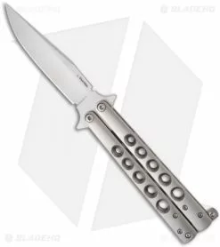 Les Voorhies Custom Knives Model 1 Balisong Butterfly Knife Titanium #1