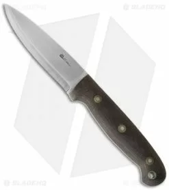 LT Wright Knives GNS Scandi Fixed Blade Black Micarta (4.5" Satin)