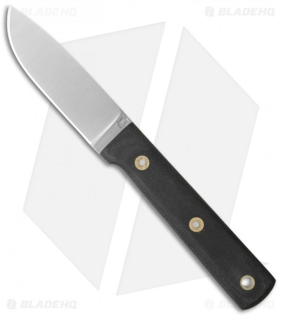 LT Wright Knives Maverick Scout Fixed Blade Knife Black Micarta (3.75" Satin) 3 LT Wright Knives Maverick Scout Fixed Blade Knife Black Micarta (3.75" Satin)