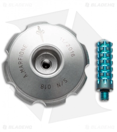 Marfione Custom Knives Spin Top - Stainless Steel/Green Ti 4 Marfione Custom Knives Spin Top - Stainless Steel/Green Ti - Image 2