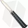 McAhron Custom Balisong Blue/Black G-10 Bowie Butterfly Knife (4.38" Satin) -Avokelavavat Sales Store mcahron butterfly blue black g10 bowie