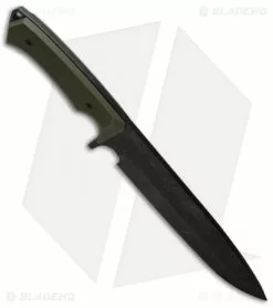 Medford Knife & Tool Medford Bonfire Fixed Blade Knife OD Green G-10 (7.5" Black PVD) MKT -Avokelavavat Sales Store medford bonfire mk91dp 10nm bhq 36421 cm spine