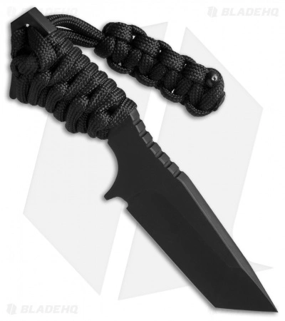 Medford Knife & Tool Medford Micro Tanto Fixed Blade Knife Black Paracord (2.3" Black PVD) MKT 4 Medford Knife & Tool Medford Micro Tanto Fixed Blade Knife Black Paracord (2.3" Black PVD) MKT - Image 2