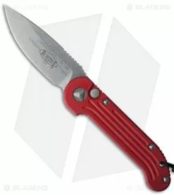Microtech LUDT Automatic Knife Red (3.4" Stonewash) 135-10RD