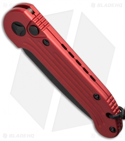 Microtech LUDT Automatic Knife Red (3.4" Black Serr) 135-2RD 4 Microtech LUDT Automatic Knife Red (3.4" Black Serr) 135-2RD - Image 2