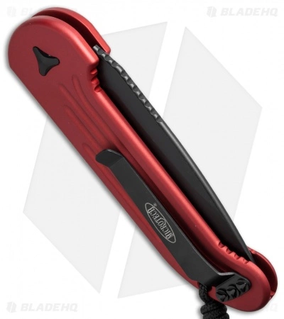 Microtech LUDT Automatic Knife Red (3.4" Black Serr) 135-2RD 5 Microtech LUDT Automatic Knife Red (3.4" Black Serr) 135-2RD - Image 3