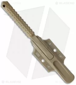 Microtech A.D.O. Knife D/E Dagger Fixed Blade (4.5" Tan Full Serr) 115-3TA -Avokelavavat Sales Store microtech ado tan sheath 3