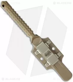 Microtech A.D.O. Knife D/E Dagger Fixed Blade (4.5" Tan Full Serr) 115-3TA -Avokelavavat Sales Store microtech ado tan sheath back 3