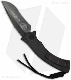 Rare Microtech Amphibian FN Herstal Automatic Knife (3.5" Serr) 300556 -Avokelavavat Sales Store microtech amphibian auto black serr fn herstal back