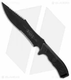 Microtech Arbiter Fixed Blade Knife (8.75" Black Double Serr) 104-3 -Avokelavavat Sales Store microtech arbiter double serr 104 3 BHQ 37498 er spine