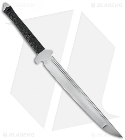 Microtech Marfione Custom Combat Wakizashi Green Rayskin (15.5" Hand Satin D2) 4 Microtech Marfione Custom Combat Wakizashi Green Rayskin (15.5" Hand Satin D2) - Image 2