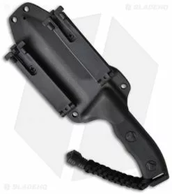 Microtech Crosshair D/E Elmax Fixed Blade Knife (5" Black) 101-1BL -Avokelavavat Sales Store microtech crosshair black 101 1bl sheath back 1