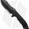 Microtech Crosshair Knife Double Edge Fixed Blade (5" Black Serr) 101-2BL -Avokelavavat Sales Store microtech crosshair black serrated 1 1 2bl
