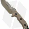 Microtech Tan Crosshair Knife Fixed Double Edge Blade (5" Full Serr) 101-3TA -Avokelavavat Sales Store microtech crosshair tan 101 3ta