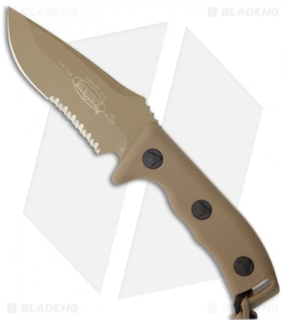 Microtech Currahee Drop Point Knife Fixed Blade (4.5" Tan Serr) 102-2TA 3 Microtech Currahee Drop Point Knife Fixed Blade (4.5" Tan Serr) 102-2TA