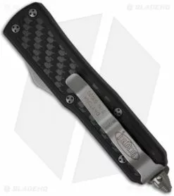Microtech Daytona D/A OTF D/E Knife Carbon Fiber (3.25" Stonewash Plain) 126-10 -Avokelavavat Sales Store microtech daytona stonewash 124 10 back 2