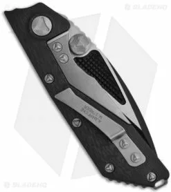 Microtech Marfione Strider Custom DOC D/A Automatic Knife CF (Two-Tone Black Ceramic) -Avokelavavat Sales Store microtech doc double action hand ground two tone black carbon fiber back