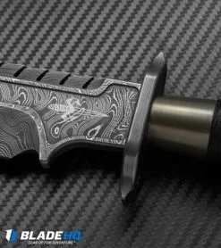 Marfione Custom Knives Interceptor Survival Knife Bronzed (7.875" Damascus) -Avokelavavat Sales Store microtech interceptor chad nichols damascus logo cm