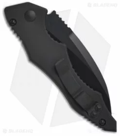 Microtech Tactical Kestrel Knife Automatic (3.95" Black Serr) 131-2T -Avokelavavat Sales Store microtech kestrel black tactical 131 1t back 1