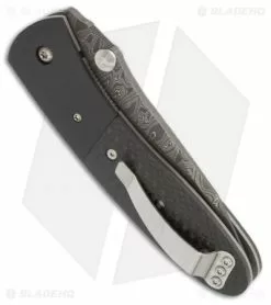 Microtech Lightfoot LCC D/A Automatic Knife Carbon Fiber (3.5" Damascus) 09/2002 -Avokelavavat Sales Store microtech lcc dual action damascus cf side