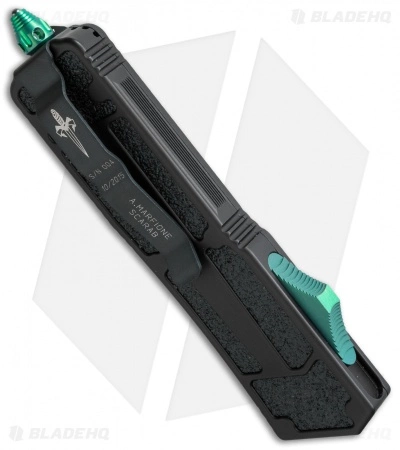 Microtech Marfione Custom Scarab D/E OTF Automatic Knife Toxic Green Ti (3.5" Apocalyptic) 5 Microtech Marfione Custom Scarab D/E OTF Automatic Knife Toxic Green Ti (3.5" Apocalyptic) - Image 3