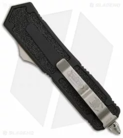 Microtech Scarab D/E OTF Automatic Knife (3.5" Stonewash Full Serr) 175-12 -Avokelavavat Sales Store microtech scarab de black full serr 175 3 back