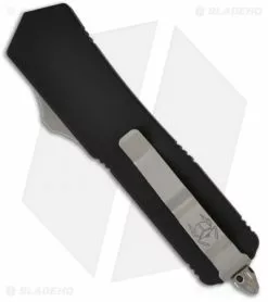 Microtech Scarab OTF Knife Executive D/E Dagger (Stonewash PLN) 109-10 -Avokelavavat Sales Store microtech scarab executive black 109 1 back 1