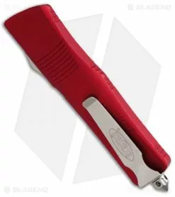 Microtech Troodon D/E OTF Automatic Knife Red (3" Bead Blast) 138-7RD -Avokelavavat Sales Store microtech troodon 138 4rd red side
