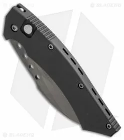 Microtech Hawk Automatic Knife (4" Black Serr) 06/2002 -Avokelavavat Sales Store microtech used hawk black serr 06 2002 bottom cm