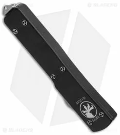 Microtech UTX-70 Spartan OTF Automatic Knife Black (2.4" Stonewash Serr) -Avokelavavat Sales Store microtech utz70 149 2dt spartan bottom cm