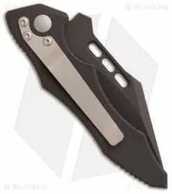 Vintage Microtech Vector Automatic Knife (3.1" Black Plain) 7/99 -Avokelavavat Sales Store microtech vector auto black 300108 back