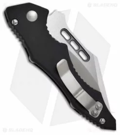 Microtech Vector Automatic Knife (3.95" Black Serr) 132-2 2011 Model -Avokelavavat Sales Store microtech vector satin 132 4 back 2