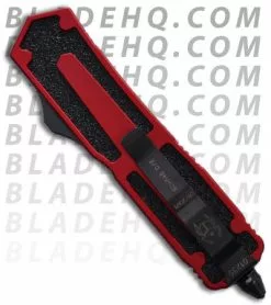 Microtech Red Scarab Double Edge OTF Knife (Black / PLN) 110-1R -Avokelavavat Sales Store microtechscarabredbackoct10