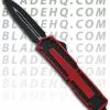 Microtech Red Scarab Double Edge OTF Knife (Black / PLN) 110-1R -Avokelavavat Sales Store microtechscarabredblackplainoct10