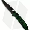 Piranha Mini Predator Green Tactical Automatic Knife (3.5" Black Plain)