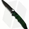 Piranha Mini Predator Green Tactical Automatic Knife (3.5" Black Serr) -Avokelavavat Sales Store mini predator green tactical ser open