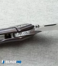 Strider Knives Mick Strider Custom MSC Stub XL Tanto Knife Ano Titanium (3.25" Nightmare) -Avokelavavat Sales Store msc stub xl purple bronze detail logo cm