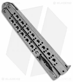 Nathan Dewey Custom Deviant Balisong Butterfly Knife W/Swedge (4" Two-Tone) -Avokelavavat Sales Store nd custom deviant scandi dp swedge BHQ 37139 er side