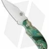 Nemesis Custom Jeff Hall Arch Ally Fixed Blade Green Box Elder (2.75" Satin) NK6