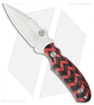 Nemesis Custom Jeff Hall Arch Ally Fixed Blade Knife Red Lam. (2.75" Satin) NK-6 3 Nemesis Custom Jeff Hall Arch Ally Fixed Blade Knife Red Lam. (2.75" Satin) NK-6