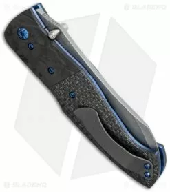 O'Hare Knives Rubicon Liner Lock Knife Silver LSCF/Marble CF (4" Stonewash) -Avokelavavat Sales Store ohare rubicon sscf marbled side cm