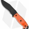 Ontario Knife Company Ontario Night Stalker 4 Knife W/ Orange G10 Handle (5.5" Black Plain) NS-4