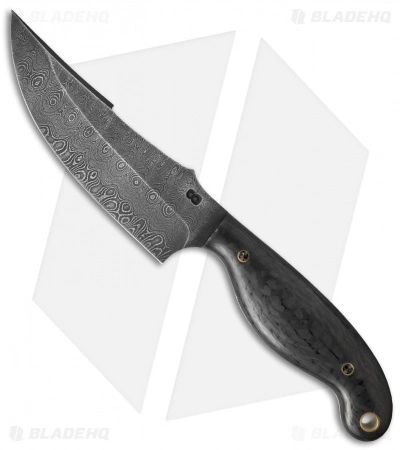 Olamic Cutlery Baikal Fixed Blade Knife Carbon Fiber (4.75" Damascus) 2029 3 Olamic Cutlery Baikal Fixed Blade Knife Carbon Fiber (4.75" Damascus) 2029