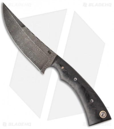 Olamic Cutlery Nero Fixed Blade Knife (4.625" Damascus) 1534 3 Olamic Cutlery Nero Fixed Blade Knife (4.625" Damascus) 1534