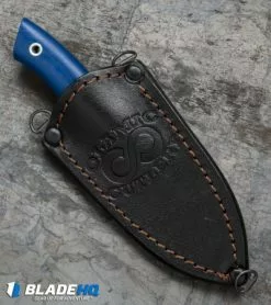 Olamic Cutlery Fixed Blade Neck Knife Blue G-10 (3" Damascus) -Avokelavavat Sales Store olamic cutlery neck knife damascus BHQ 37879 er sheath