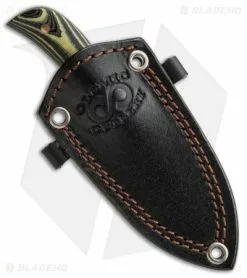 Olamic Cutlery Persian Neck Knife CF/G10 Handle (2.5" Damascus) -Avokelavavat Sales Store olamic fixed neck knife dama green black g10 sheath