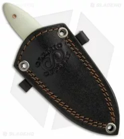 Olamic Cutlery Persian Neck Knife White G-10 (2.5" Damascus) -Avokelavavat Sales Store olamic fixed neck knife dama white g10 sheath